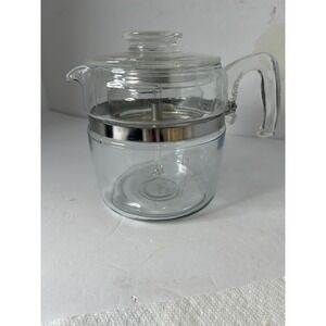 Vintage Pyrex Flameware Glass 6 Cup Percolator Coffee Pot Complete - 7756 EUC